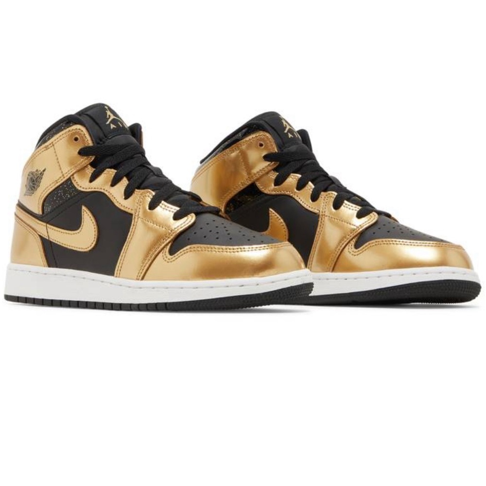 Air Jordan Mid Metallic Gold Youth size 6, Men’s size 6 Women’s size 7